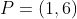 P=(1,6)