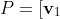 P=[\mathbf{v}_{1}\;\mathbf{v}_{2}\;\dots\;\mathbf{v}_  {N}],