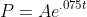 P=Ae^{.075t}