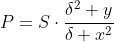 P=S\cdot\frac{\delta^2 y}{\delta x^2}