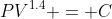 PV^{1.4} = C