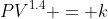 PV^{1.4} = k
