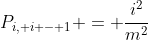P_{i, i - 1} = \frac{i^2}{m^2}