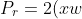 P_{r}=2(xw) + 2w
