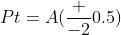 Pt=A(\frac {-2}{0.5})