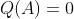 Q(A)=0