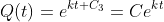 Q(t)=e^{kt+C_3}=Ce^{kt}
