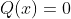 Q(x)=0