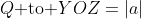 Q\text{ to }YOZ=|a|