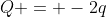 Q = -2q