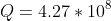 Q=4.27*10^8