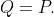 Q=P.