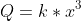 Q=k*x^3