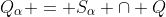 Q_\alpha = S_\alpha \cap Q