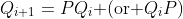 Q_{i+1}=PQ_i\text{ (or }Q_iP\text{)}