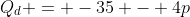 Q_d = -35 - 4p
