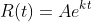 R(t)=Ae^{kt}
