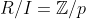 R/I=\mathbb{Z}/p
