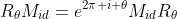 R_{\theta}M_{id}=e^{2\pi i \theta}M_{id}R_{\theta}