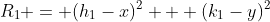 R_1 = (h_1-x)^2 + (k_1-y)^2