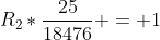 R_2*\frac{25}{18476} = 1