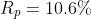 R_p=10.6\%