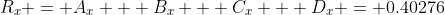 R_x = A_x + B_x + C_x + D_x = 0.40276