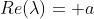 Re(\lambda)= a