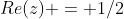Re(z) = 1/2