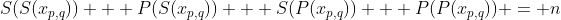 S(S(x_{p,q})) + P(S(x_{p,q})) + S(P(x_{p,q})) + P(P(x_{p,q})) = n