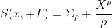 S(x, T)=\Sigma_\rho \frac{X^{\rho}}{\rho}