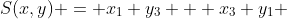 S(x,y) = x_1 y_3 + x_3 y_1 