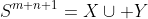 S^{m+n+1}=X\cup Y