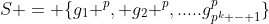 S = \{g_1 ^p, g_2 ^p,.....g_{p^k - 1}^p\}