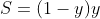 S=(1-y)y
