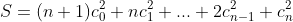 S=(n+1)c_0^2+nc_1^2+...+2c_{n-1}^2+c_n^2