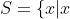 S=\{x|x