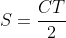 S=\frac{CT}{2}