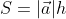 S=|\vec{a}|h
