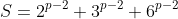 S=2^{p-2}+3^{p-2}+6^{p-2}