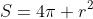 S=4\pi r^2