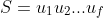 S=u_1u_2...u_f