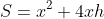 S=x^2+4xh