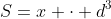 S=x \cdot d^3