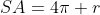 SA=4\pi r