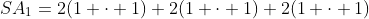 SA_1=2(1 \cdot 1)+2(1 \cdot 1)+2(1 \cdot 1)