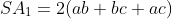 SA_1=2(ab+bc+ac)