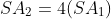 SA_2=4(SA_1)