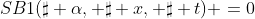 SB1(\sharp \alpha, \sharp x, \sharp t) =0