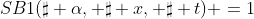 SB1(\sharp \alpha, \sharp x, \sharp t) =1
